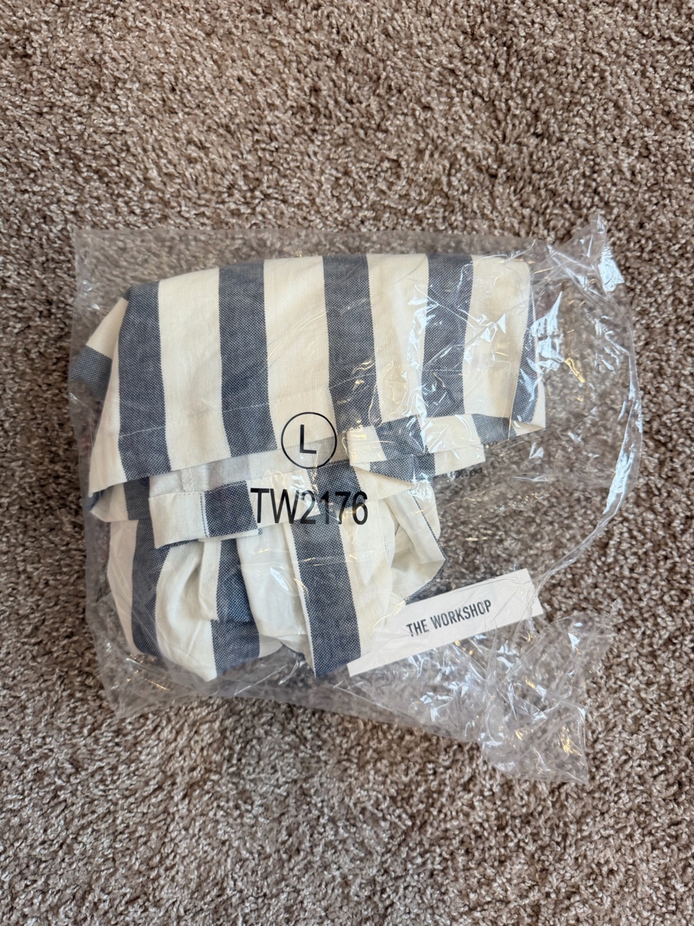 The Workshop Striped Linen Blend Mini Dress Size Large Coastal Chic Summer NWT - Picture 6 of 11